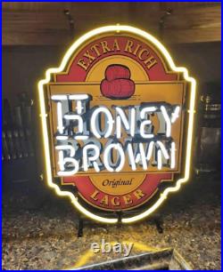 Honey Brown Beer Neon Signs Beer Bar Pub Restaurant Cave Wall Decor 19x15