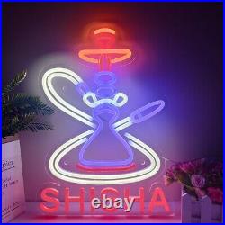 Hookah Shisha Smoking 3D LED Neon Light Sign 40x60 Beer Bar Pub ManCave Club Art