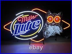 Hooters Owl Neon Light Sign Lamp Beer Bar Glass Wall Decor Windows 24x20