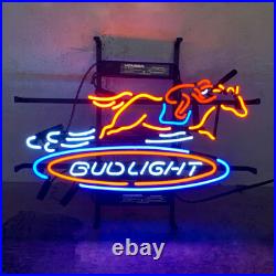 Horse Racing Neon Sign Light Beer Bar Real Glass Wall Decor Hanging 19x15