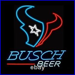 Houston Texans Beer Neon Sign 20x16 Lamp Light Wall Decor Gift Collection