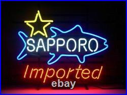 Imported Sapporo Beer Neon Sign 20x16 Lamp Bar Light Glass Display Decor Z394