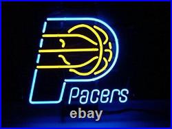 Indiana Pacers Man Cave 17x14 Neon Light Sign Lamp Beer Wall Decor Bar