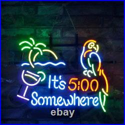 It's 500 Somewhere Patio Room Wall Neon Sign Window Beer Bar Night Club Light