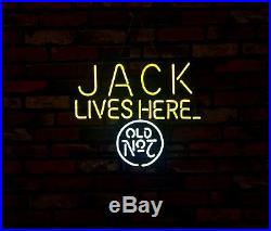 JACK LIVES HERE Restaurant BEER Bar Neon Sign Light Window Wall Poster