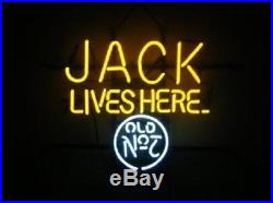 Jack Daniels Lives Here Old No. 7- ME152-B Beer Neon Light Sign FREE SHIPPING