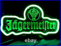 Jagermeister German 3D Carved Neon Sign 14x7 Lamp Light Beer Bar With Dimmer