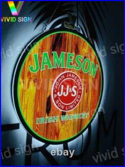 Jameson Irish Whiskey 20x20 3D LED Neon Beer Bar Sign Display Light Lamp