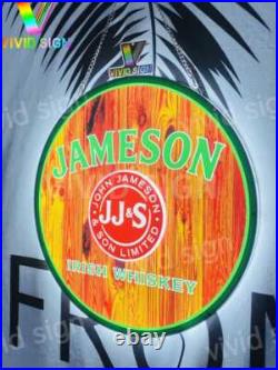 Jameson Irish Whiskey 20x20 3D LED Neon Beer Bar Sign Display Light Lamp