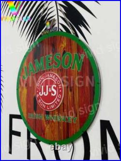 Jameson Irish Whiskey 20x20 3D LED Neon Beer Bar Sign Display Light Lamp