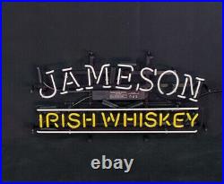 Jameson Irish Whiskey Beer Neon Sign Font Real Glass Visual Wall Lamp 20x16