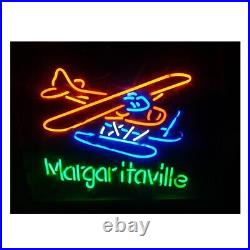 Jimmy Buffett Margaritaville Plane 17x14 Neon Light Sign Lamp Beer Bar Decor