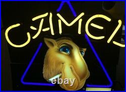 Joe Camel Camel Cigarettes Neon Light Sign 20x16 Beer Store Open Lamp Glass