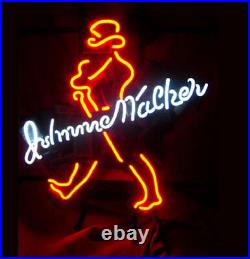 Johnnie Walker Whiskey Beer 20x16 Neon Lamp Light Sign Bar Open Pub Decor