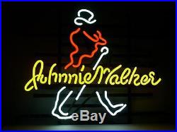 Johnnie Walker Whiskey Beer Neon Light Sign 18x14