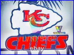 Kansas City Chiefs Man Cave 3D LED 17x12 Neon Sign Light Lamp Beer Bar Decor