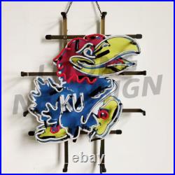 Kansas Sport Jayhawks Neon Sign 19x15 Beer Bar Pub Wall Decor Gift US STOCK