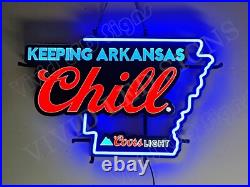 Keeping Arkansas Chill Beer Lager 24 Vivid LED Neon Sign Light Lamp With Dimmer Keeping Arkansas Chill Beer Lager 24 Vivid LED Neon Sign Light Lamp With Dimmer