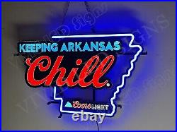 Keeping Arkansas Chill Beer Lager 24 Vivid LED Neon Sign Light Lamp With Dimmer Keeping Arkansas Chill Beer Lager 24 Vivid LED Neon Sign Light Lamp With Dimmer