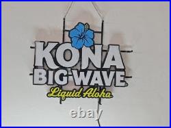 Kona Big Wave Beer Hawaii Aloha 24 Vivid LED Neon Sign Light Lamp Dimmer VL