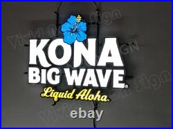 Kona Big Wave Beer Hawaii Aloha 24 Vivid LED Neon Sign Light Lamp Dimmer VL