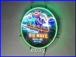 Kona Brewing Beer Big Wave Hawaii 24x24 Vivid LED Neon Sign Light With Dimmer