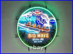 Kona Brewing Beer Big Wave Hawaii 24x24 Vivid LED Neon Sign Light With Dimmer