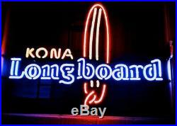 Kona Brewing Long Board Company REAL GLASS NEON SIGN BEER BAR PUB LIGHT