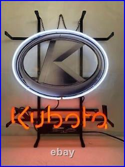 Kubota Tractors Farm Equipment Neon Sign 20x16 Lamp Light Glass Windows Poster