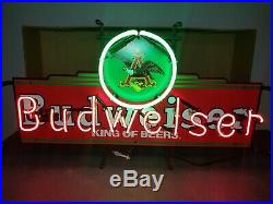 (L@@K) Budweiser beer neon light up sign anheuser Bush mint in Box rare