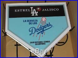 LA Dodgers 2018 League Champions Estrella Jalisco Neon Beer Beer Bar Sign Light