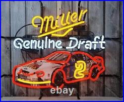 LED neon race car beer sign, new