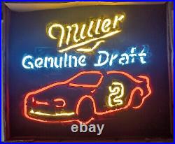 LED neon race car beer sign, new