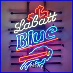 Labatt Blue Beer Buffalo Bills 20x16 Neon Light Sign Lamp Bar Open Man Cave