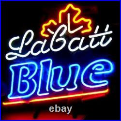 Labatt Blue Beer Maple Leaf 20x16 Neon Light Sign Lamp Bar Wall Decor Display