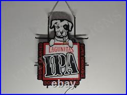 Lagunitas IPA Beer Dog 24 Vivid LED Neon Sign Light Lamp With Dimmer