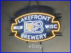 Lakefront Brewery Beer Milwaukee 24 Vivid LED Neon Sign Light Lamp With Dimmer