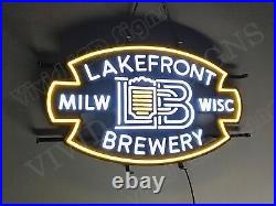 Lakefront Brewery Beer Milwaukee 24 Vivid LED Neon Sign Light Lamp With Dimmer