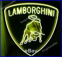 Lamborghini Racing Horse Logo Beer Bar Mancave Real Neon Sign Free Shipping