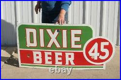Large Dixie 45 Beer Bar Tavern 48 Porcelain Metal Neon Skin Sign