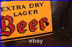 Large Griesedieck Stag Beer Porcealin Metal Neon Sign Skin Bar St Louis Gas Oil