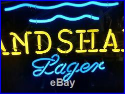 Large Landshark Fin Neon Sign Surf Board Beach Display Beer Store Bar Light