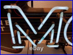 Large Miller Genuine Draft MGD Neon Beer Sign Guitar Rare Man Cave Light Bar