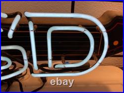 Large Miller Genuine Draft MGD Neon Beer Sign Guitar Rare Man Cave Light Bar