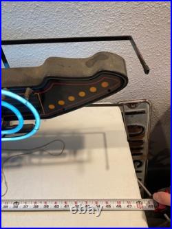 Large Miller Genuine Draft MGD Neon Beer Sign Guitar Rare Man Cave Light Bar