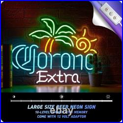 Large Size Beer Neon Sign for Wall Decor Coron Palm Tree Light Up Signs for M
