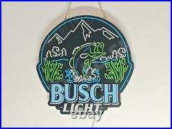 Largemouth Bass Fish Fishing Beer Lager 20x20 Vivid LED Neon Sign Bar Decor