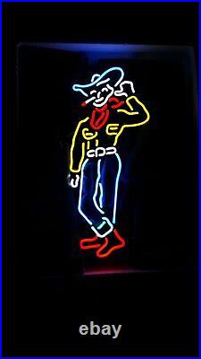 Las Vegas VIC Cowboy 17 Neon Lamp Light Sign Bar Beer Casino Wall Decor Windows