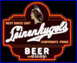 Leinenkugel's Beer Wisconsin 24x20 Vivid LED Neon Sign Light Lamp With Dimmer Leinenkugel's Beer Wisconsin 24x20 Vivid LED Neon Sign Light Lamp With Dimmer