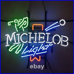 Light Lager Beer Golf Golfer 20x16 Neon Light Sign Lamp Bar Open Display Glass